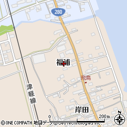 青森県青森市飛鳥福浦周辺の地図
