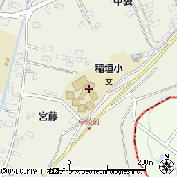 つがる市立稲垣小学校周辺の地図