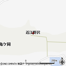 青森県つがる市木造亀ケ岡近江野沢周辺の地図