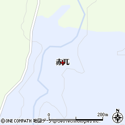 青森県平内町（東津軽郡）増田（赤兀）周辺の地図