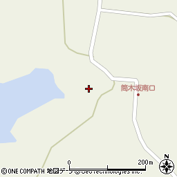 青森県つがる市木造筒木坂坂本周辺の地図