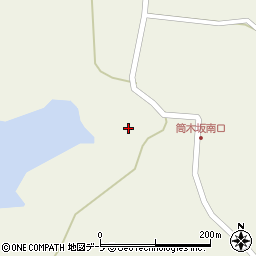 青森県つがる市木造筒木坂（坂本）周辺の地図