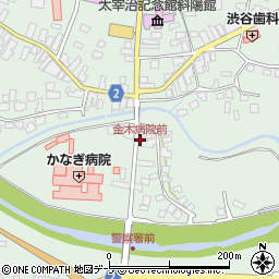 金木病院前周辺の地図