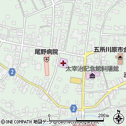 五所川原市役所金木庁舎　津軽三味線会館周辺の地図