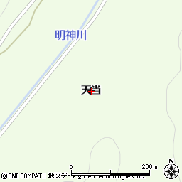 青森県東津軽郡平内町山口天当周辺の地図