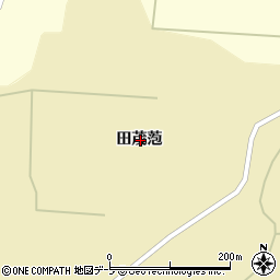青森県つがる市木造平滝田茂萢周辺の地図