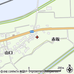 青森県東津軽郡平内町山口赤坂周辺の地図
