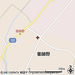 青森県平内町（東津軽郡）薬師野（家岸）周辺の地図