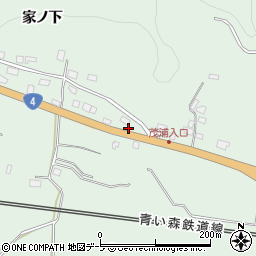 青森県東津軽郡平内町中野家ノ下11周辺の地図