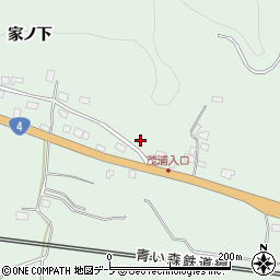 青森県東津軽郡平内町中野周辺の地図