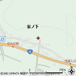 青森県東津軽郡平内町中野家ノ下42周辺の地図