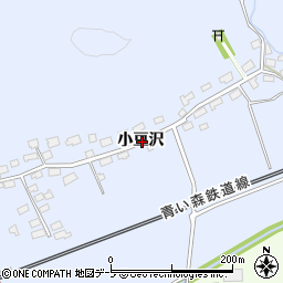 青森県東津軽郡平内町小豆沢小豆沢周辺の地図
