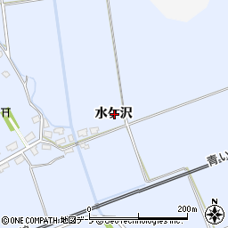 青森県東津軽郡平内町小豆沢水ケ沢周辺の地図