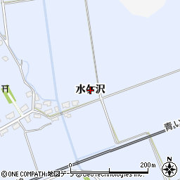 青森県平内町（東津軽郡）小豆沢（水ケ沢）周辺の地図