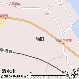 青森県平内町（東津軽郡）清水川（前田）周辺の地図