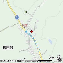 青森県東津軽郡平内町中野稗田沢周辺の地図
