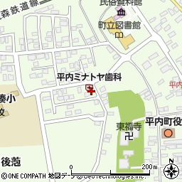 青森県東津軽郡平内町小湊後萢2周辺の地図