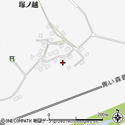 青森県東津軽郡平内町盛田塚ノ越43周辺の地図