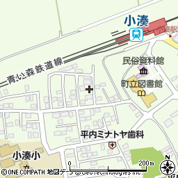 青森県東津軽郡平内町小湊和田周辺の地図