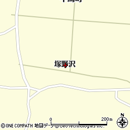青森県つがる市牛潟町塚野沢周辺の地図