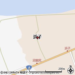 青森県東津軽郡平内町浜子周辺の地図