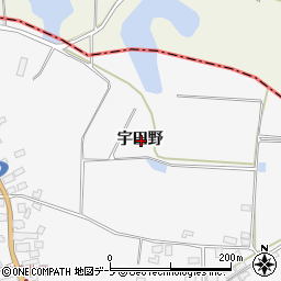 青森県五所川原市金木町川倉宇田野周辺の地図