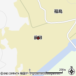 青森県東津軽郡平内町福島前田周辺の地図