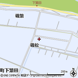 青森県つがる市稲垣町下繁田磯松43周辺の地図