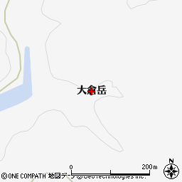 青森県五所川原市金木町川倉（大倉岳）周辺の地図