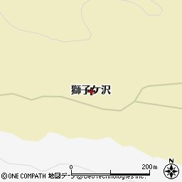 青森県東津軽郡平内町福島獅子ケ沢周辺の地図