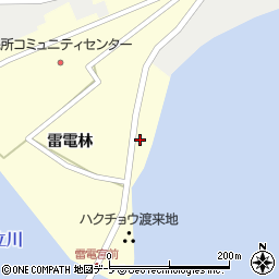 青森県東津軽郡平内町福館雷電林8周辺の地図