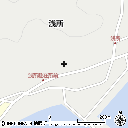 青森県平内町（東津軽郡）浅所（雷電林）周辺の地図