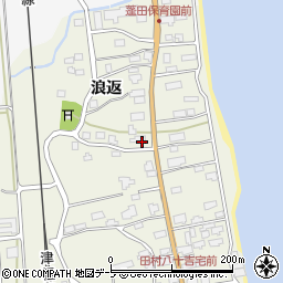 青森県蓬田村（東津軽郡）中沢（浪返）周辺の地図