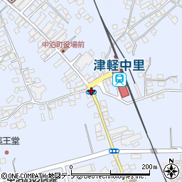 津軽中里駅前周辺の地図