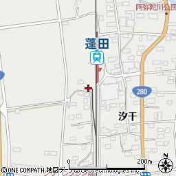 蓬田駅周辺の地図