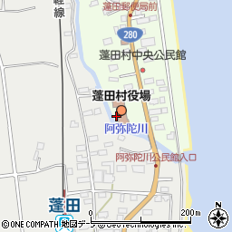 蓬田村土地改良区周辺の地図