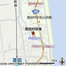 青森県東津軽郡蓬田村周辺の地図