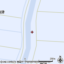 青森県つがる市富萢町渚周辺の地図