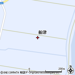 青森県つがる市富萢町船津周辺の地図