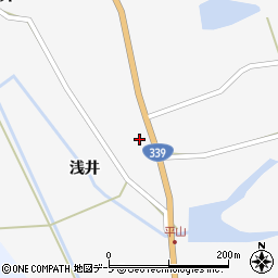 青森県中泊町（北津軽郡）尾別（浅井）周辺の地図