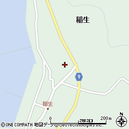 青森県東津軽郡平内町稲生稲生周辺の地図