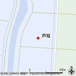 青森県つがる市富萢町芦見周辺の地図