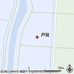 青森県つがる市富萢町（芦見）周辺の地図