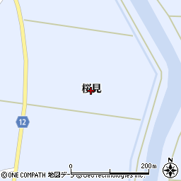 青森県つがる市富萢町桜見周辺の地図