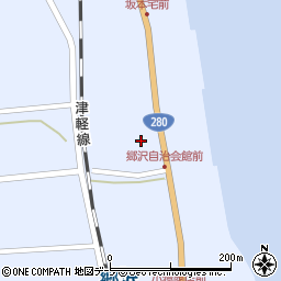青森県蓬田村（東津軽郡）郷沢（浜田）周辺の地図