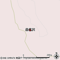 青森県平内町（東津軽郡）東田沢（苗代沢）周辺の地図