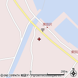 青森県東津軽郡平内町東田沢田沢周辺の地図