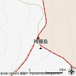 袴腰岳周辺の地図