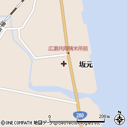 青森県蓬田村（東津軽郡）広瀬（坂元）周辺の地図
