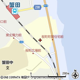 青森県東津軽郡外ヶ浜町蟹田田ノ沢周辺の地図